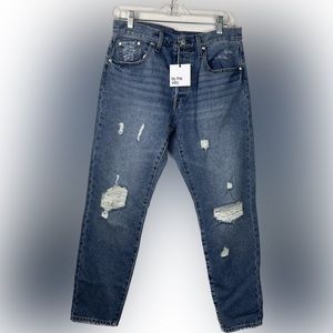 Revolve By The Way Women’s 28 Distressed Boyfriend Jean Denim High-Rise NWT